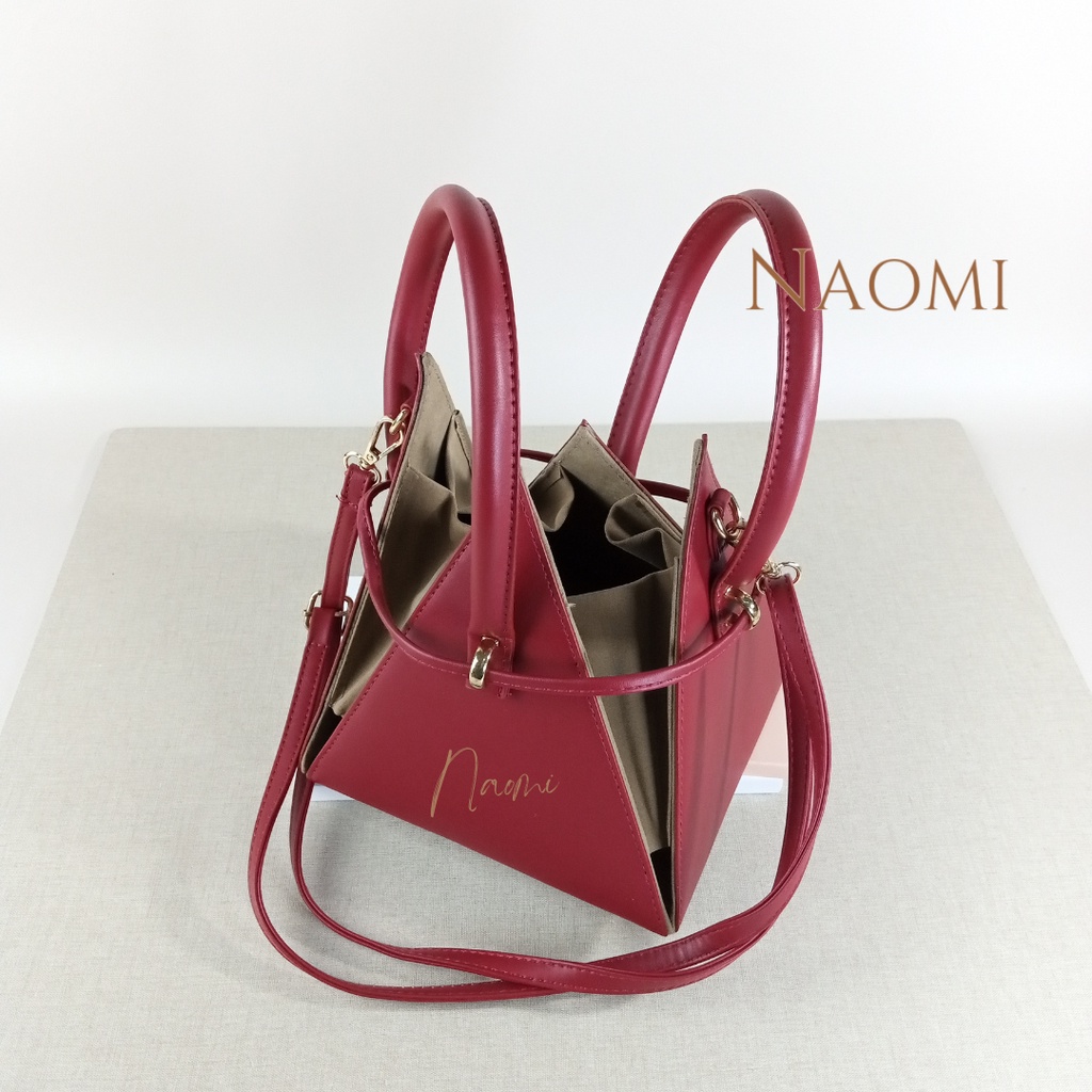 NAOMI - Pyramid Bag - Tas Selempang - Tas Impor Premium Berkualitas - Tas sling bag - Tas Wanita - Tas Naomi - Naomi Bag