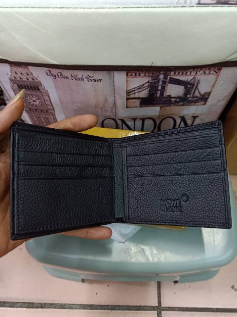 Dompet pria mont blanc black leather