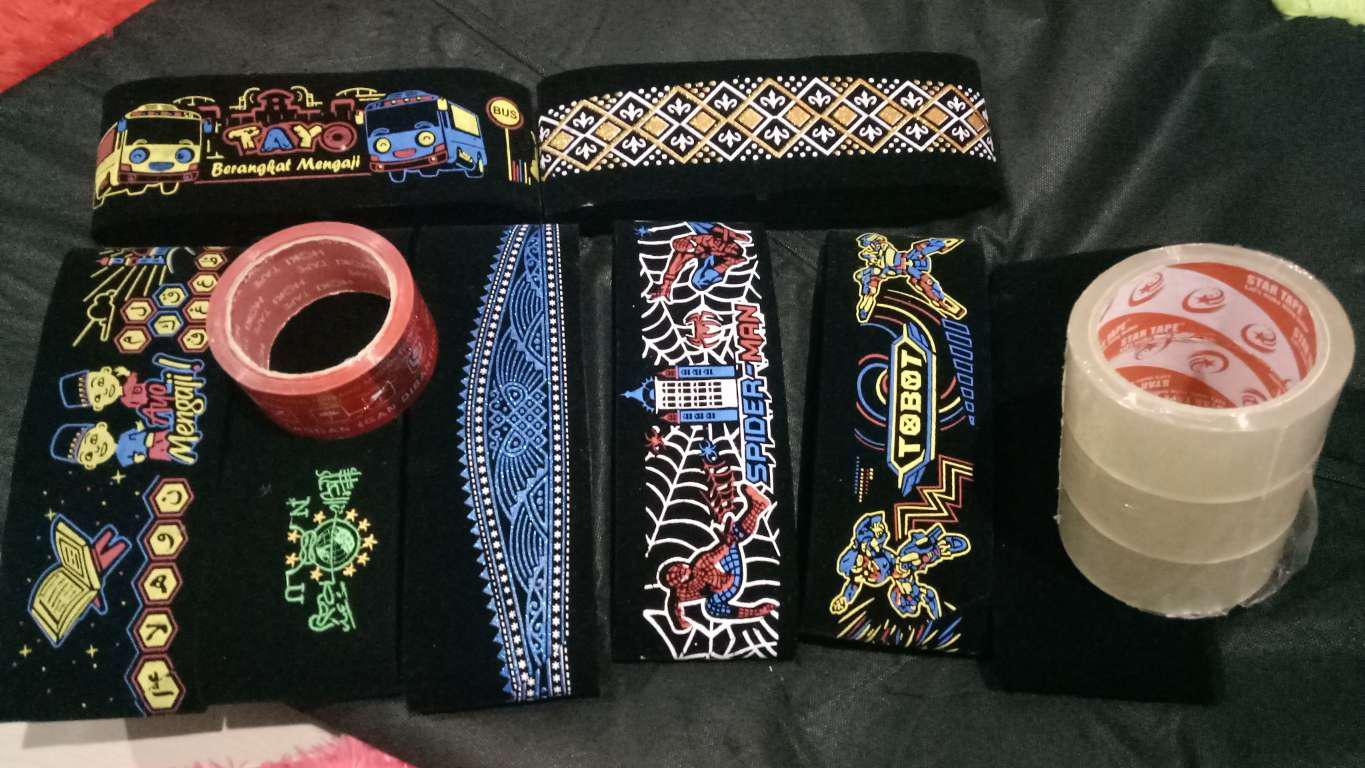 Songkok Batik Kolosebo - Peci Sablon Motif Biru Emas Silver Kopiah Kopyah Kopeah Ac Anak Dewasa