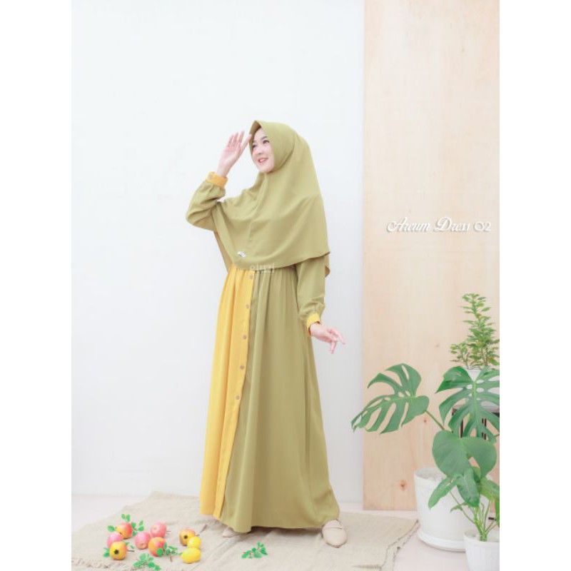 Areum dress by Etuzi / Gamis set hijab murah / Gamis syar'i remaja