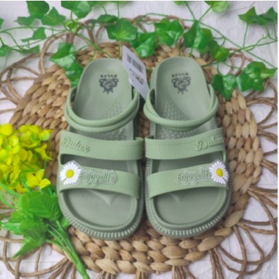 DX-323C Sandal Karet Anak Perempuan Tanggung Model Gladiator Merek Dulux Ukuran 30-35