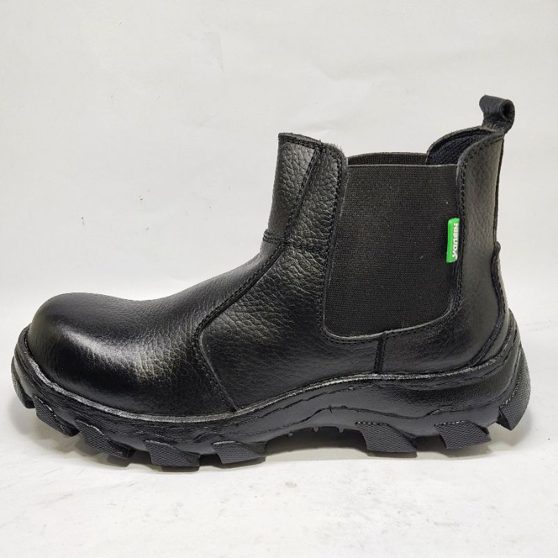 Sepatu boots pria safety sepatu kulit asli ung besi baja sefty sepatu proyek