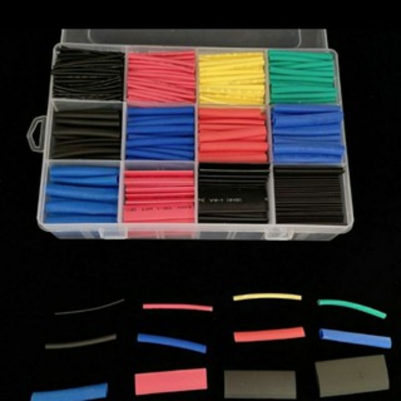 560PCS Heat Shrink Tube/Isolasi Bakar Kabel/Selang Bakar Kabel Warna Warni/Heat Shrink Tubing Kit