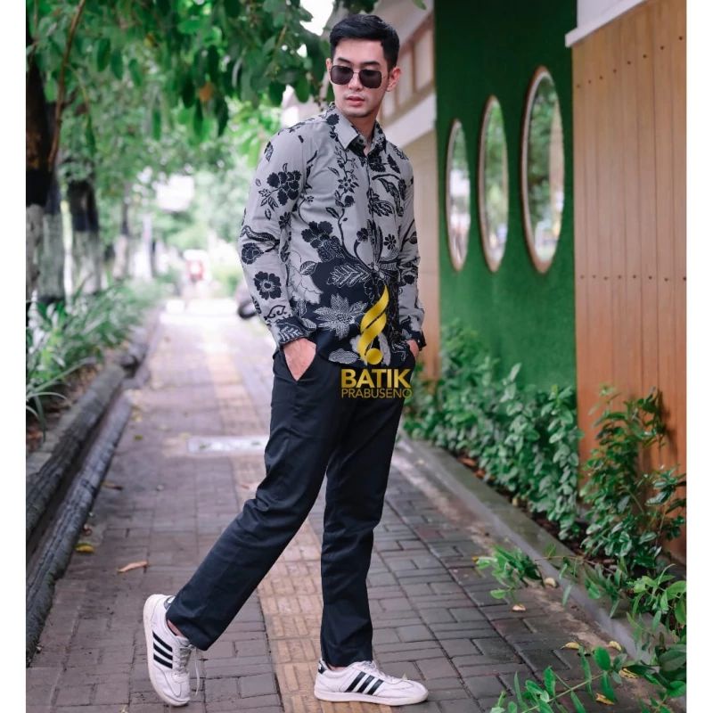 Kemeja Batik Pria Lengan Panjang SLIMFIT Lapis Furing Katun Halus Sragenan