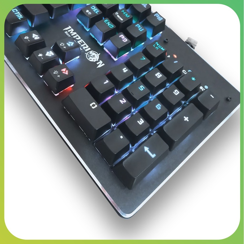 Keyboard gaming mechanical imperion wired usb rgb removable switch macro mech10 mark ii 2 kg-510