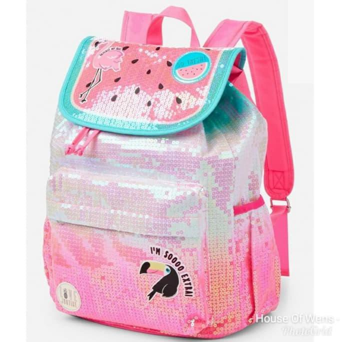 JUSTICE WATERMELON RUCKSACK BACKPACK - TAS JUSTICE BACKPACK