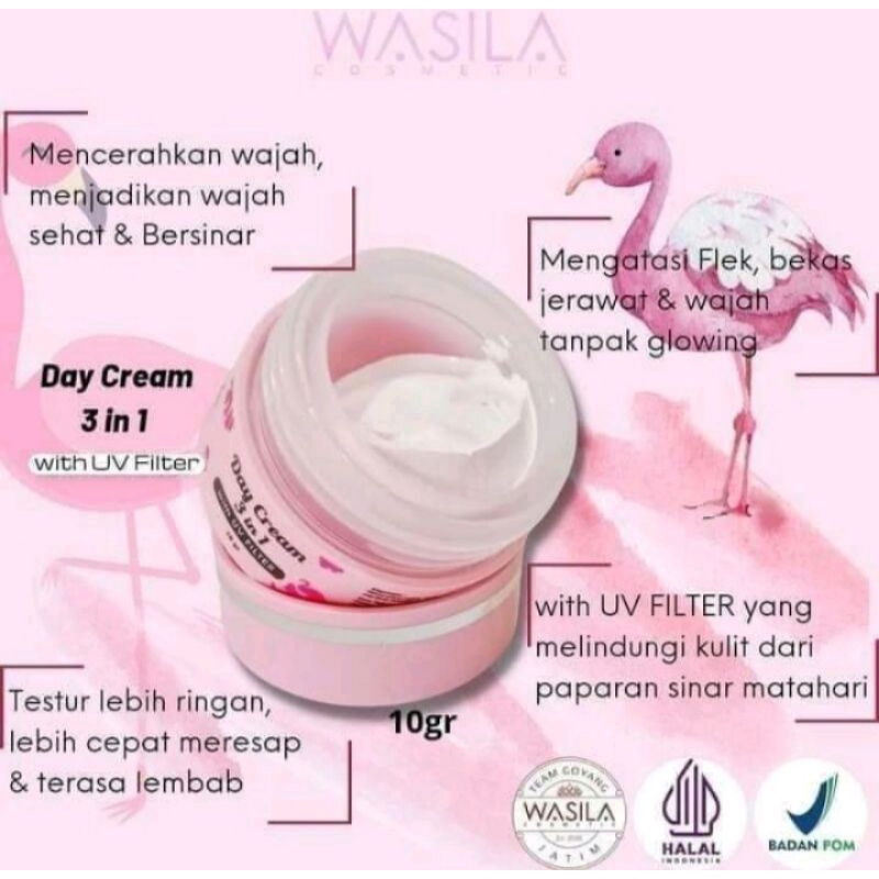 Day Cream 3 in 1 Wasila Cosmetic NEW LOOK.(READY STOCK SIAP KIRIM)‼️
