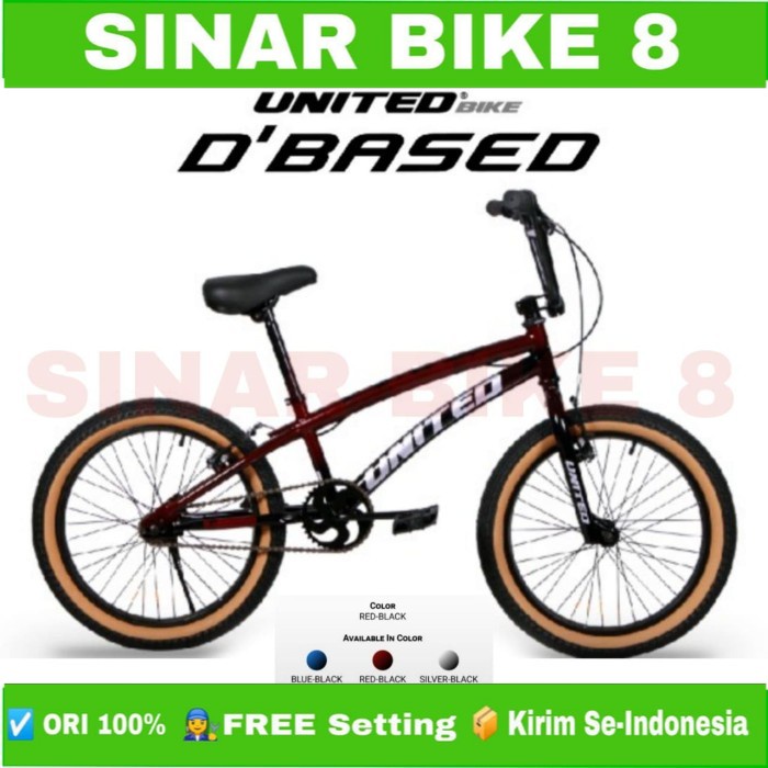 Sepeda Anak Laki Ukuran 20 Inch BMX UNITED D BASED