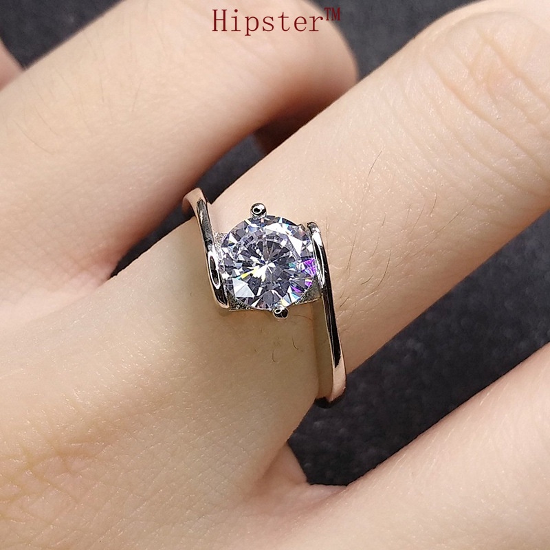 Cincin Lapis Platinum Klasik Mewah Ringan Untuk Wanita