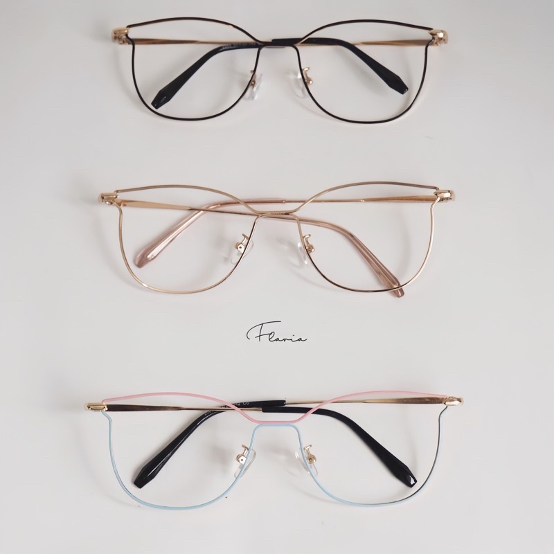 Flavia Eyewear - Kacamata Kiara Titanium (custom minus, photochromic, blueray, bluechromic)