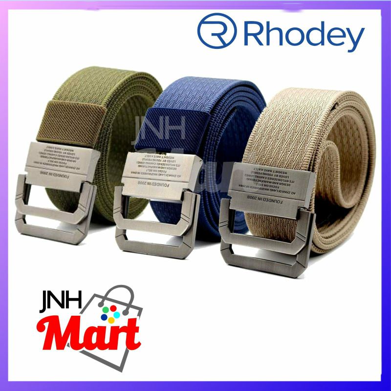 Rhodey Craftman Sabuk Ikat Pinggang Pria Canvas Buckle Belt Gesper Metal - B1030