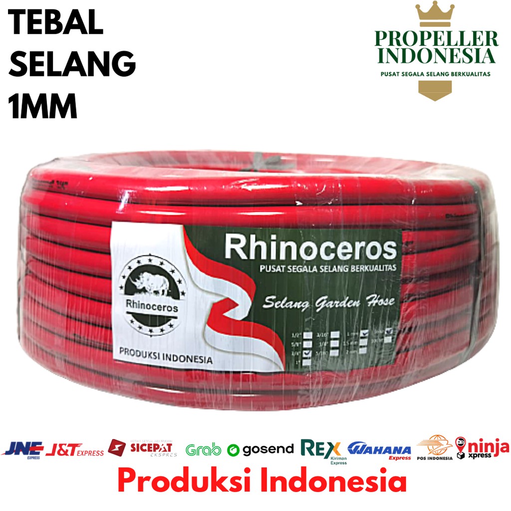 Selang Air Dop RHINOCEROS 3/4 1MM 50Meter /Selang Air Taman Selang Siram Tanaman Selang Air Elastis