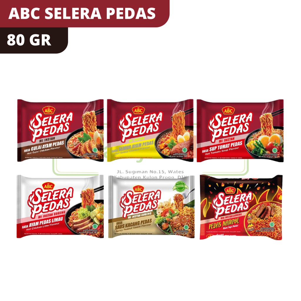 

ABC SELERA PEDAS MIE INSTAN 80GR