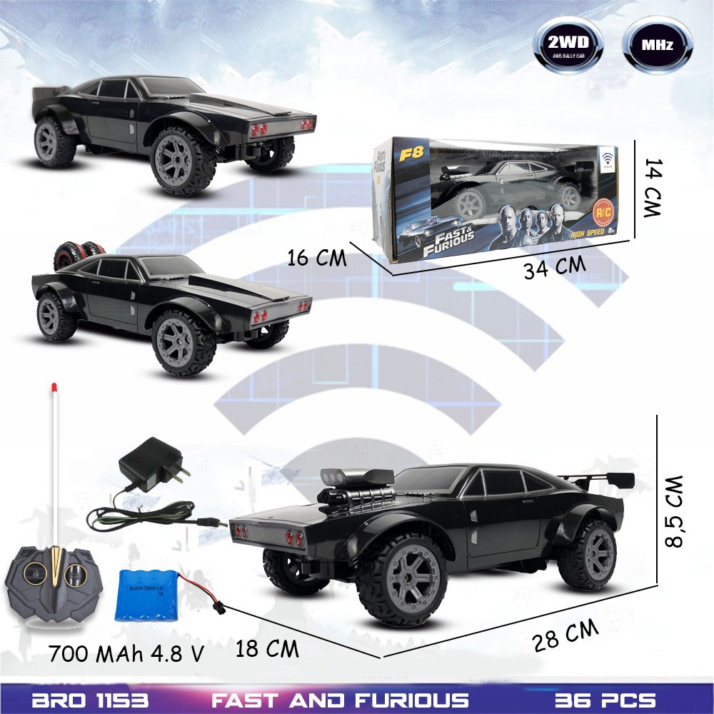 Mainan Anak Mobil Remote Control RC Sedan Fast Furious BRO1153