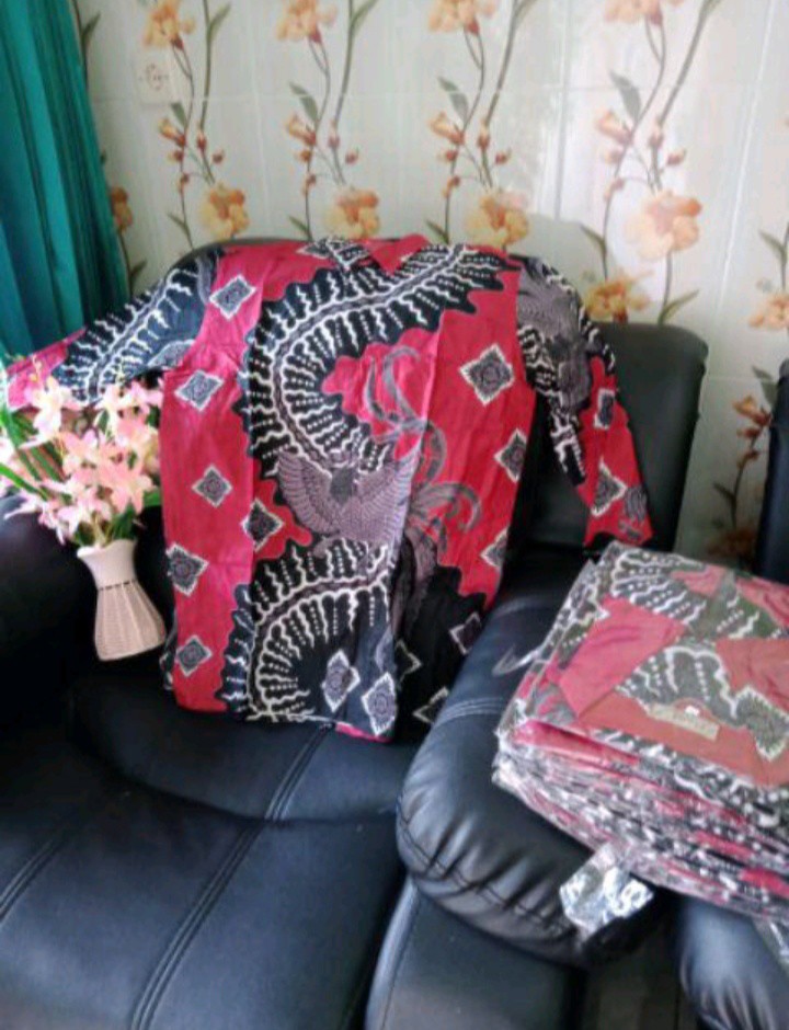 Kemeja Batik Pria Lengan Panjang Size M L Xl Xxl Bswart Batik Hrb026 Kenango Panjang Padi