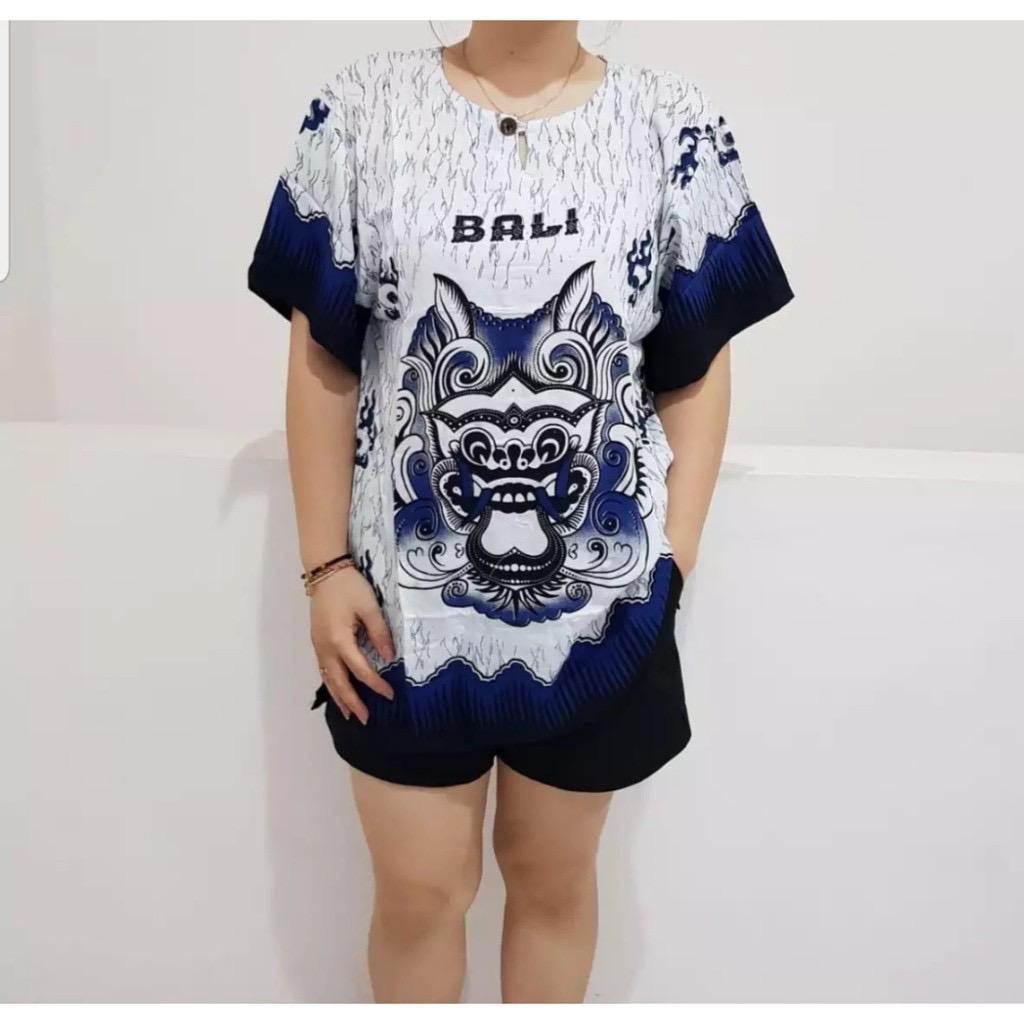 BAJU BALI BARONG WANITA PREMIUM DASAR PUTIH ALL SZ