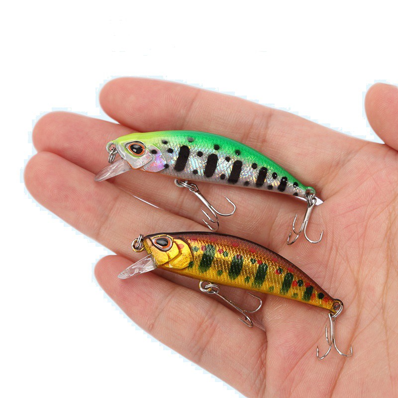 Shengyao 15Pcs 5cm 5g Minnow Umpan Pancing Bentuk Ikan Kecil Fishing Lure Swimbait Bass Sinking Bait