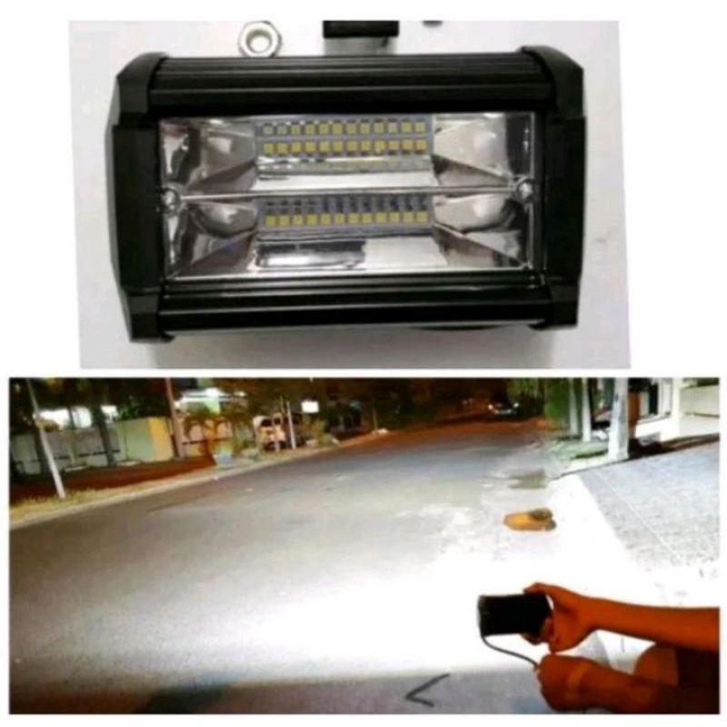 LAMPU TEMBAK SOROT LED BAR CREE CWL 72W 24 MATA 2 SUSUN LED MOBIL MOTOR