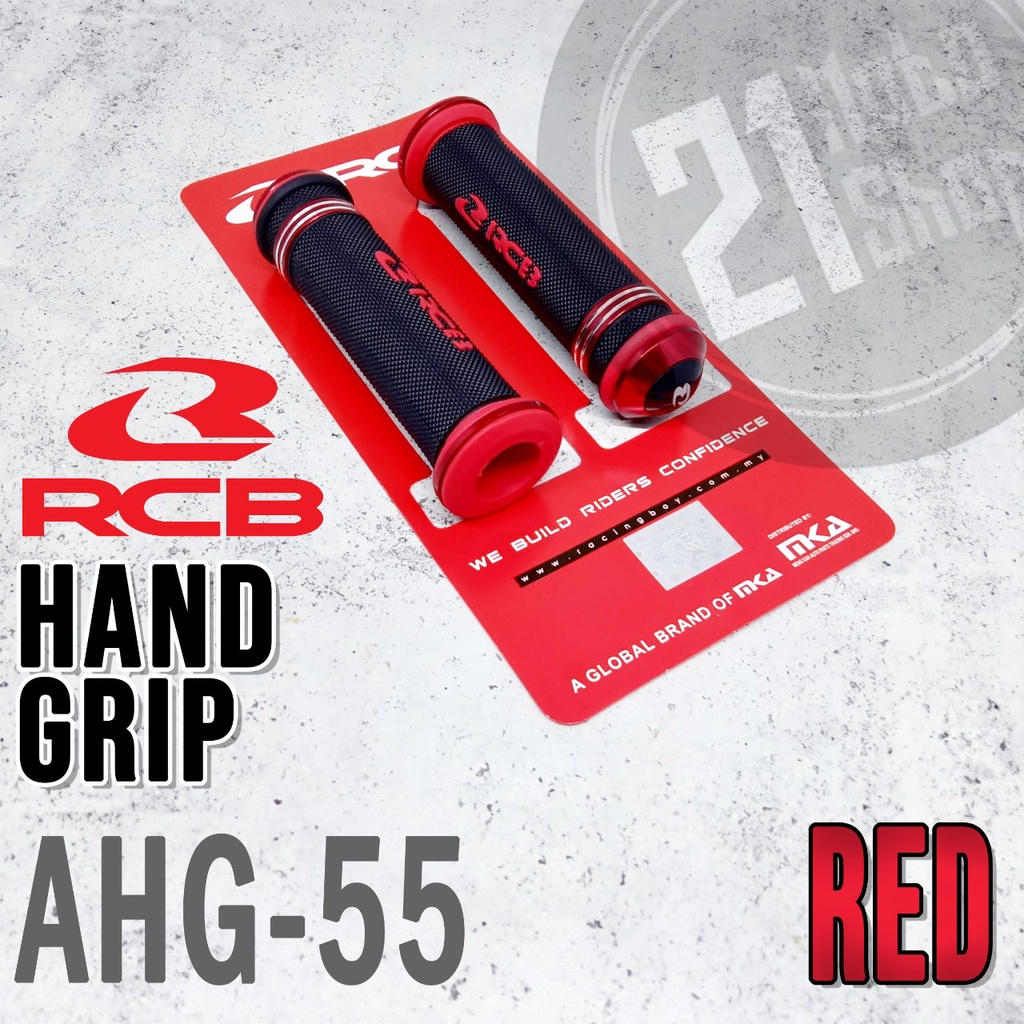 Handgrip RCB AHG-55 Racing Alloy Red Merah Universal Handfat Hand Grip