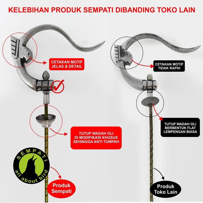 GANTUNGAN LIPAT REPLIKA RADJA ALUMUNIUM SANGKAR BURUNG MURAI KOTAK