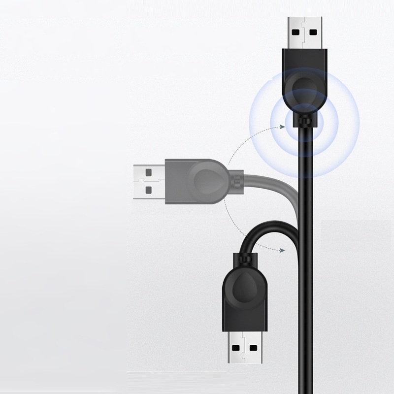 Kabel Data Extension Usb 2.0 Male Ke Female A / F Panjang 0.5-4.8m Warna Hitam Untuk Smartphone / Keyboard / Mouse