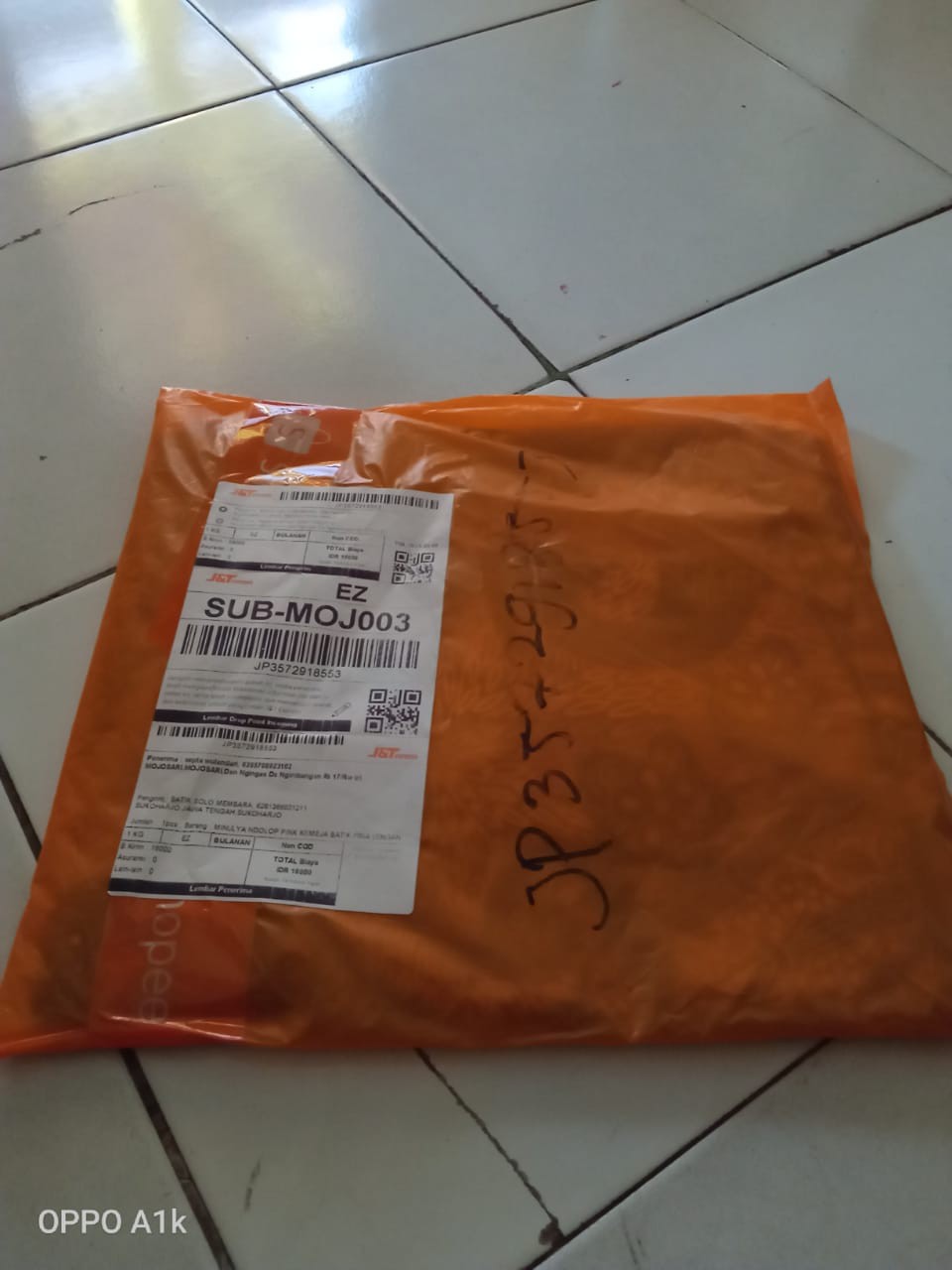 Minulya Ndolop Pink Kemeja Batik Pria Lengan Panjang Lapis Furing