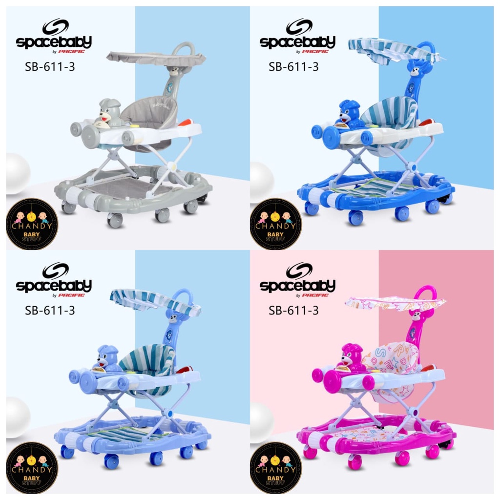 BABY WALKER SPACE BABY SB 611-3 ADA REM DAN BISA AYUN