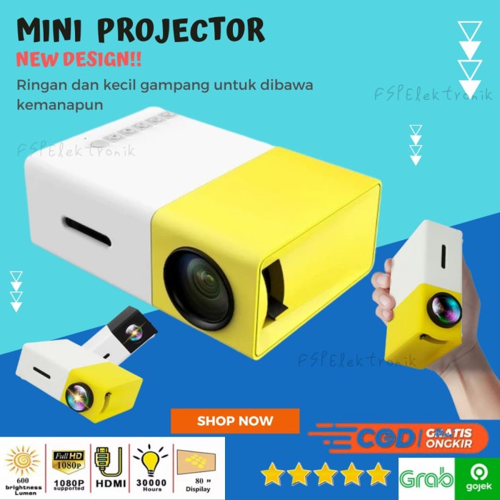 

Termurah Mini Proyektor / Projector Led Portable Full Hd Theater Original