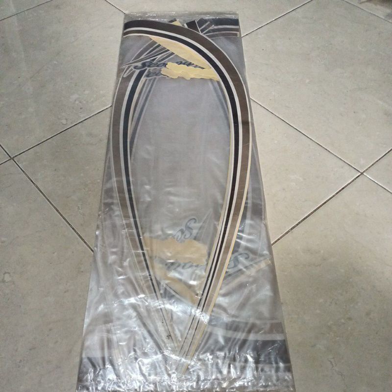 striping stiker les body Honda Scoopy 2010 putih