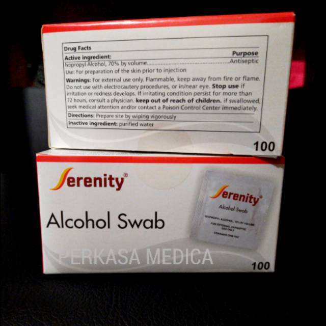 Akohol Swab /Tisu alkohol  isi 100  Serenity