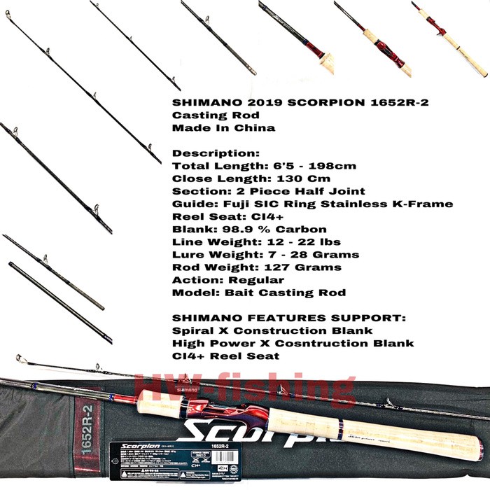 Terlaris Shimano Scorpion 1652r 2 19 Rod Garansi Resmi Shimano Shopee Indonesia