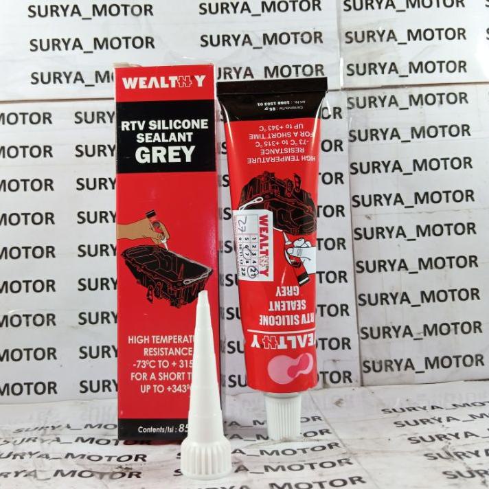 

Barang Pilihan.. LEM WEALTHY RTV SILICONE SEALANT GREY 85gr