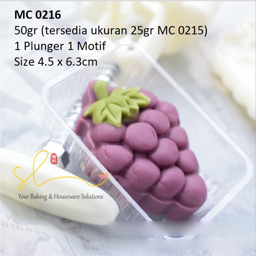 Cetakan Anggur Nastar Mooncake Wagashi Mochi Cookies Pia Grape 50gr