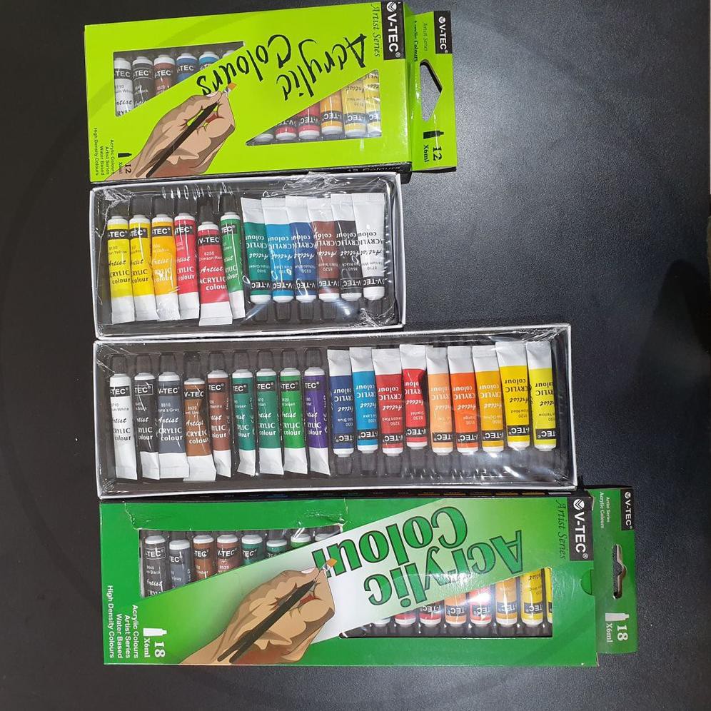 

bK3Code Acrylic V-tec 18 Warna Cat Akrilik(G5Y3) (Kekinian)