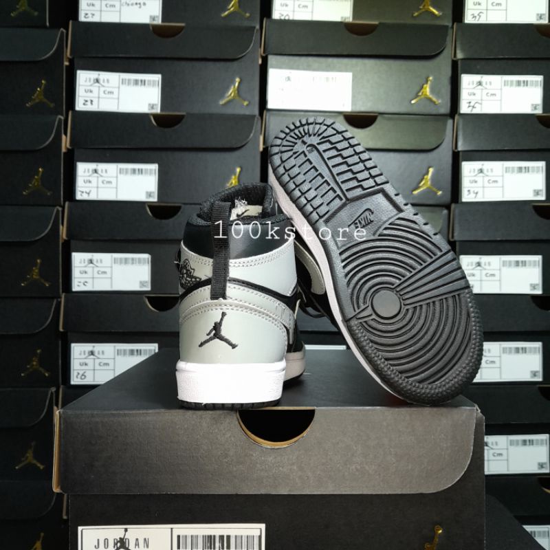 sepatu anak laki Nike Jordan blck grey size 21-35 jaminan real pict