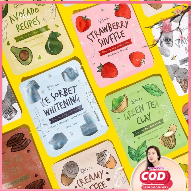 [BF] [TERMURAH KEMASAN BARU] KEMASAN BARU MASKER WAJAH ORGANIK BY LEA GLORIA 20GR MASK 20 GR GRAM