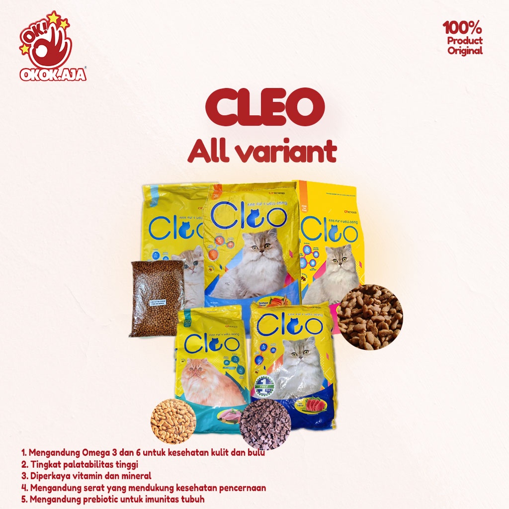 CLEO 500gr - 1kg Makanan kucing Kering premium