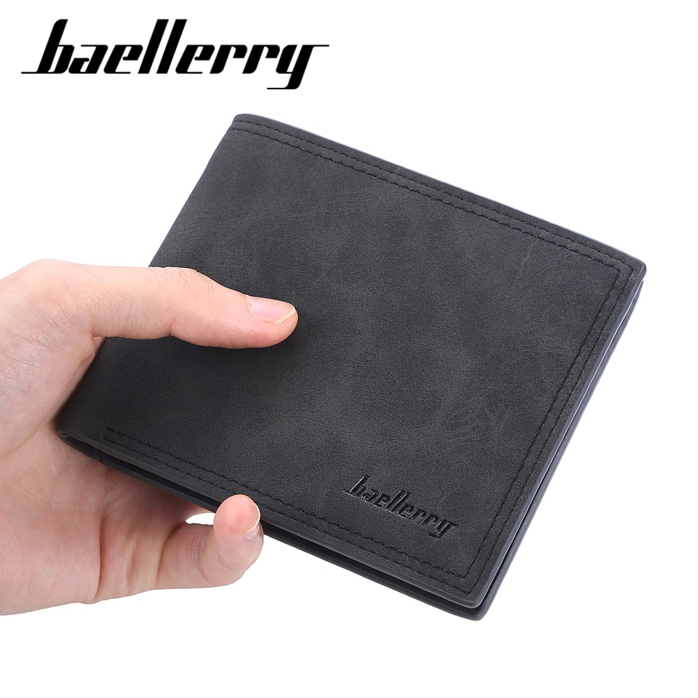 BAELLERRY D9186 Dompet Pria Bahan Kulit PU Leather Premium WATCHKITE WKOS