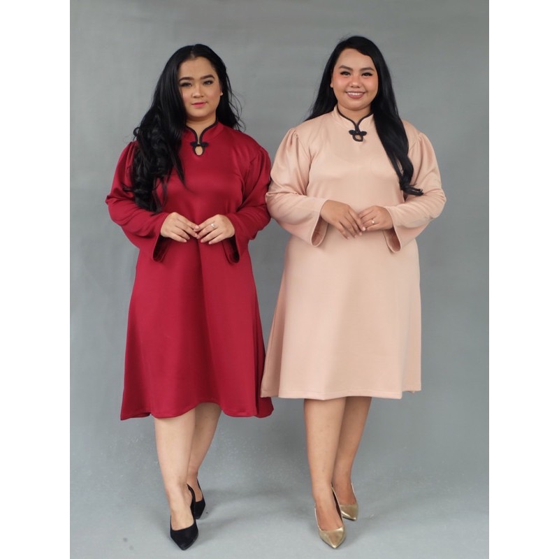 Nuan Cheongsam Dress (dress BIG SIZE PLUS SIZE)