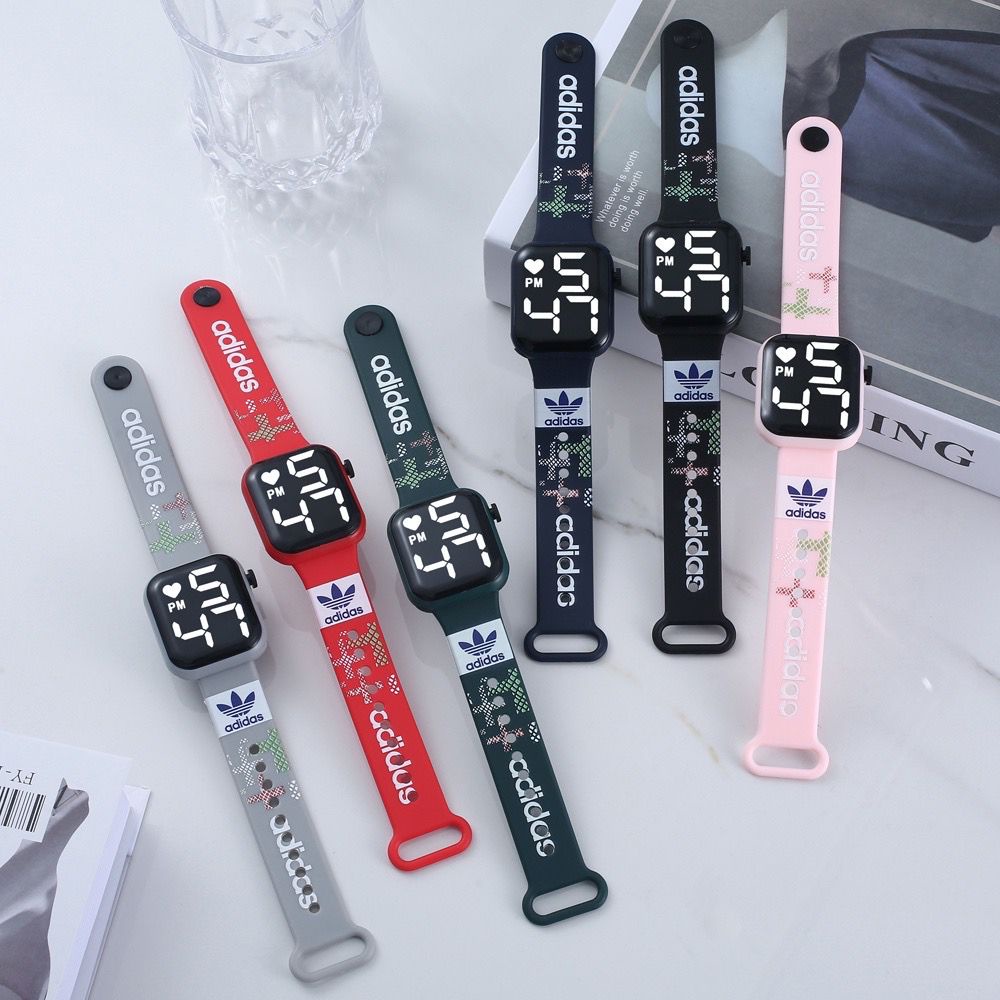 PA Jam Tangan LED Digital Pria Wanita Rubber Electronic Fashion Couple Anak Remaja Import Premium RM013