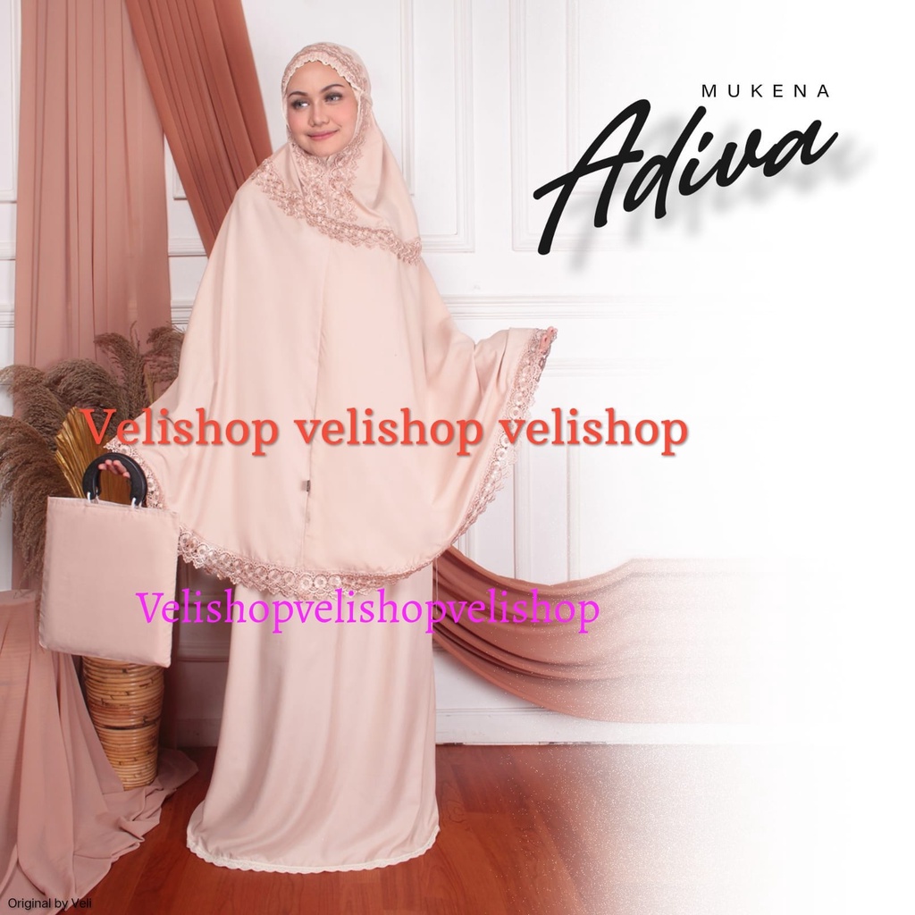 MUKENAH ADIVA RENDA KALUNG DEWASA PLUS KHADIJAH REALP PICT MIX BORDIR TAS MUKENA INDIA PRAYER FASHIO