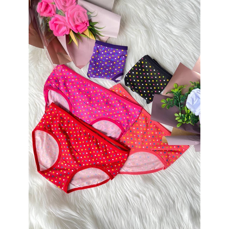 ASK Celana Dalam Wanita CD Wanita Motif Polkadot Kecil Bahan Katun | Celana Dalam Wanita Murah Motif Import Underwear Wanita CD54