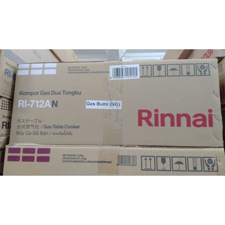 Rinnai Kompor Gas 2 Tungku RI 712 A N KHUSUS GAS ALAM Gas Stove