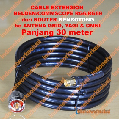 KENBOTONG CABEL EXTENSION COMMSCOPE untuk ANTENA GRID SEKTORAL YAGI OMNI (30m)