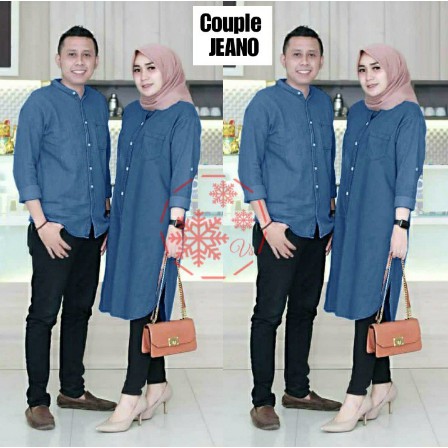 Tunik Baju Couple Lebaran Rmadhan keren Pasangan Remaja Dewasa Suami Istri Pesta Kondangan Modern Ke