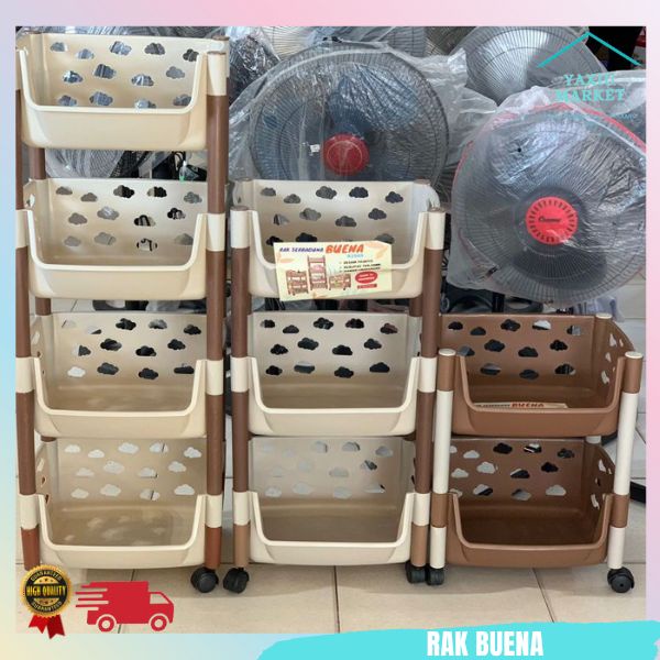 Rak Serbaguna susun 3 dan 4  Rak Boneka Buena susun 4 dan susun 3 rak penghemat ruangan 3 tingka dan