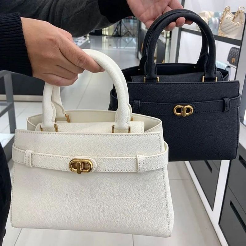 7.7 SALE | CK Aubrielle Metallic-Accent Belted Bag