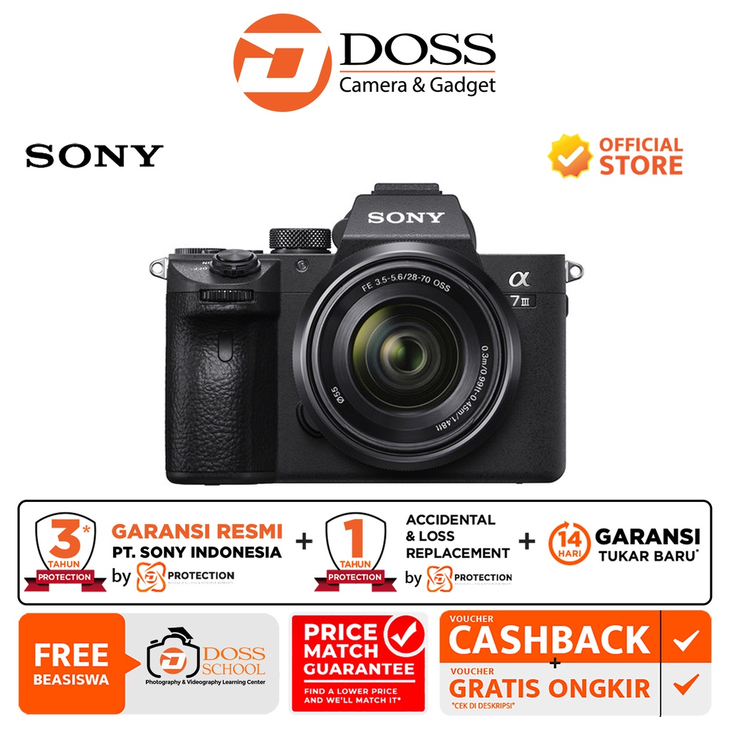 Jual Sony Alpha A7III SEL2870 Sony A7III Kit Sony A7M3 Kit Sony