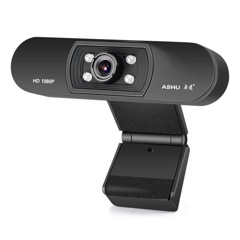 ASHU HD Webcam Desktop PC Laptop Video Conference 1080P Mic H800 ( Al-Yusi )