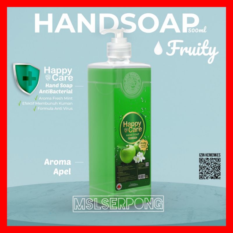 SABUN CUCI TANGAN APEL ANTI BACTERIAL 500ML HAPPY CARE / SABUN CUCI TANGAN / HAND SOAP